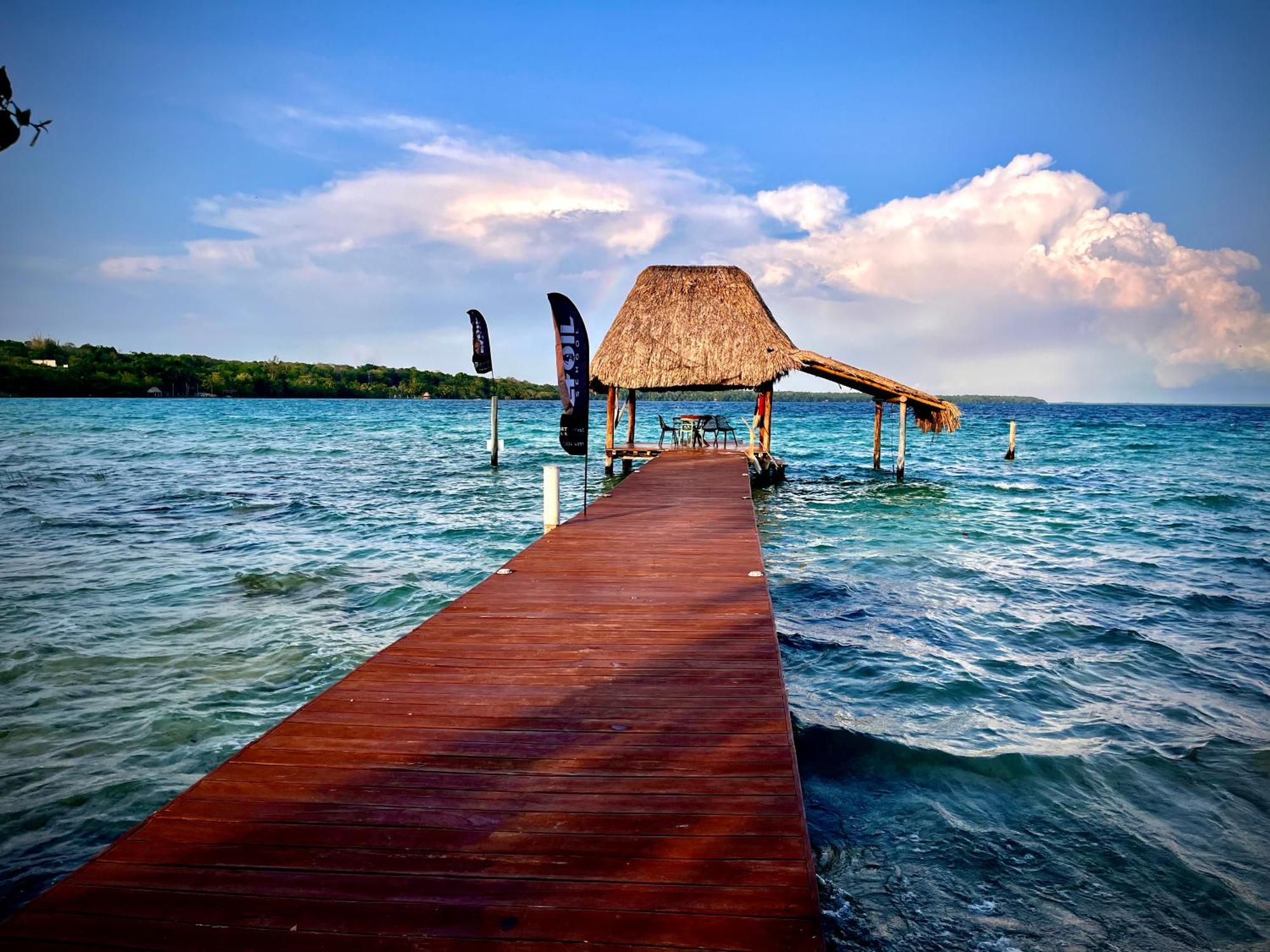 Cabana Con Muelle Privado En La Laguna De Бакалар Екстериор снимка