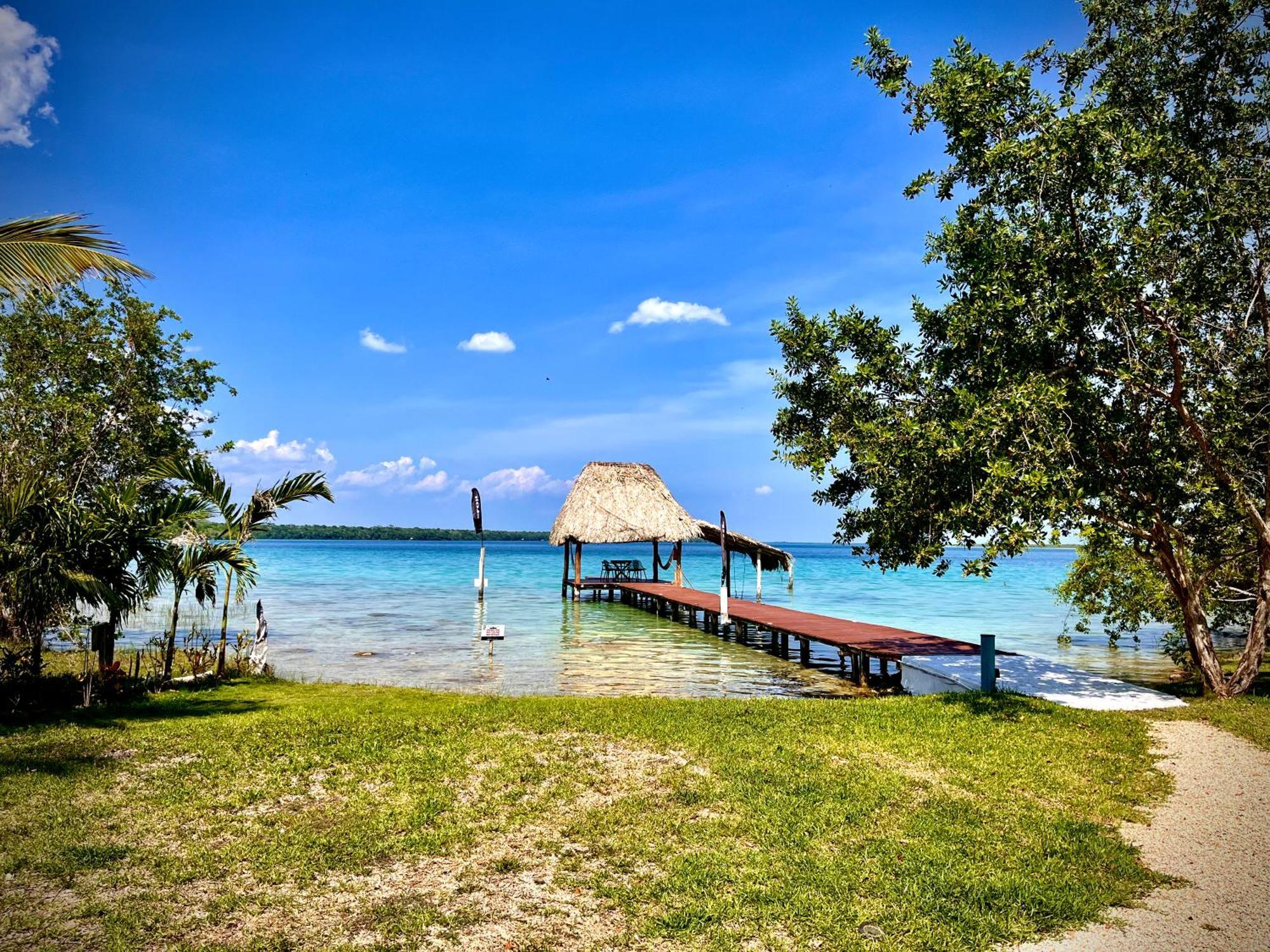 Cabana Con Muelle Privado En La Laguna De Бакалар Екстериор снимка