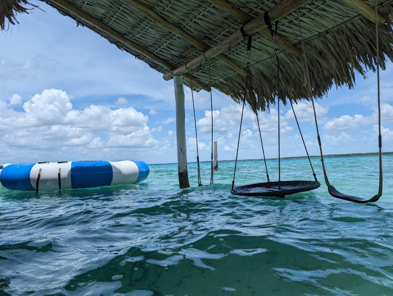 Cabana Con Muelle Privado En La Laguna De Бакалар Екстериор снимка